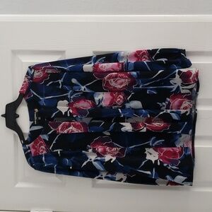 Karl Lagerfeld Pleated Floral Blouse